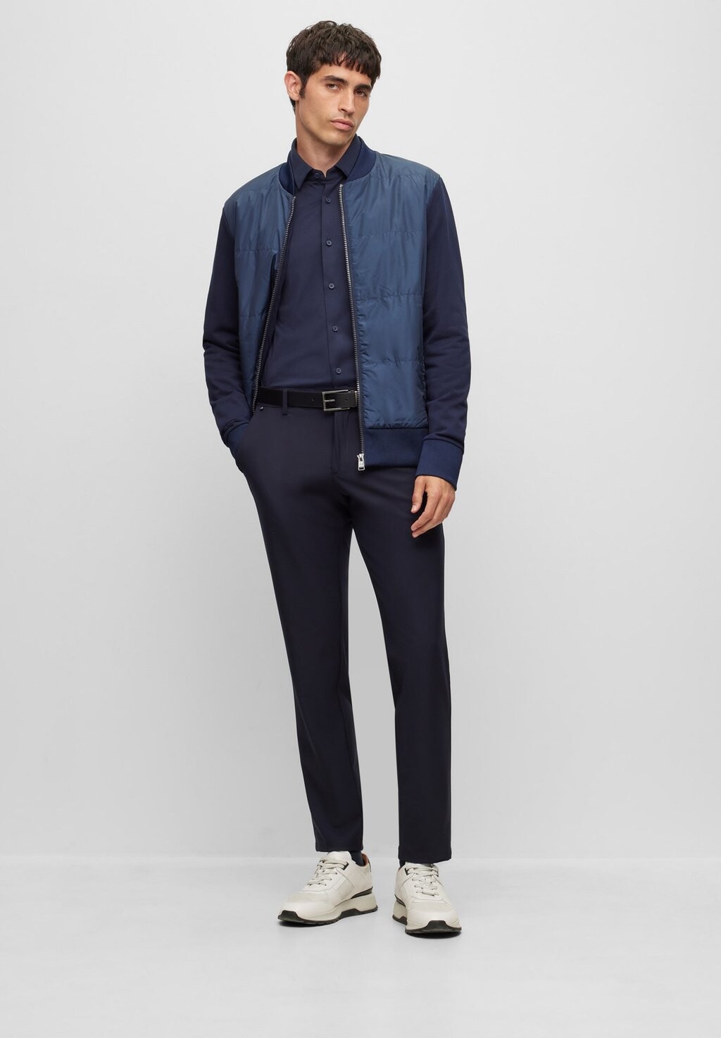 Классическая рубашка Slim Fit Langarm BOSS, цвет dark blue — фото 2