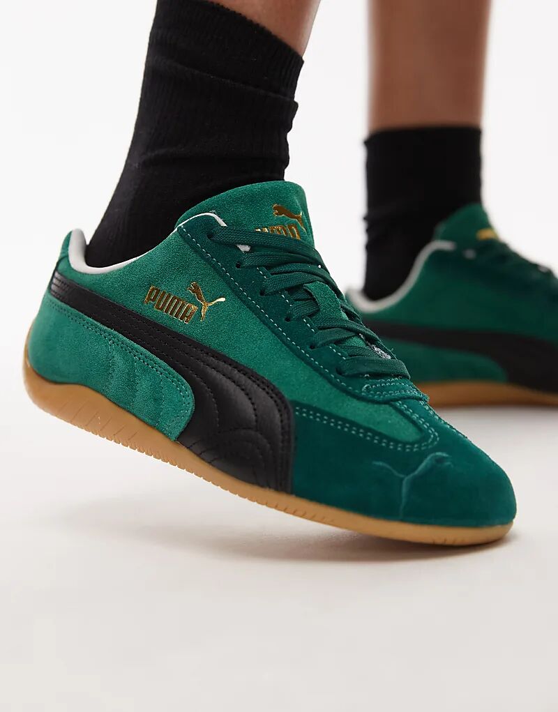 Кроссовки унисекс Puma Speedcat OG зеленого и черного цветов — фото 3