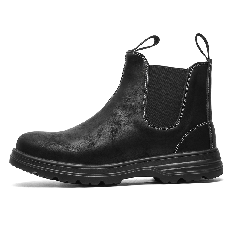 

WEISHIBANGWEI Короткие мужские ботинки челси, черные