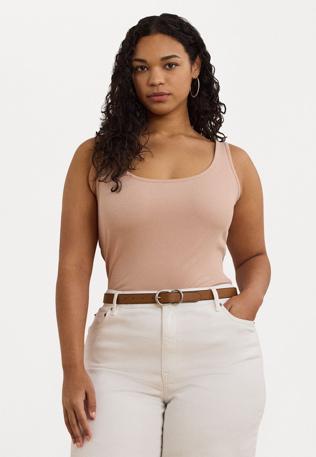 

Топ STRETCH COTTON TANK Lauren Ralph Lauren Woman, розовый