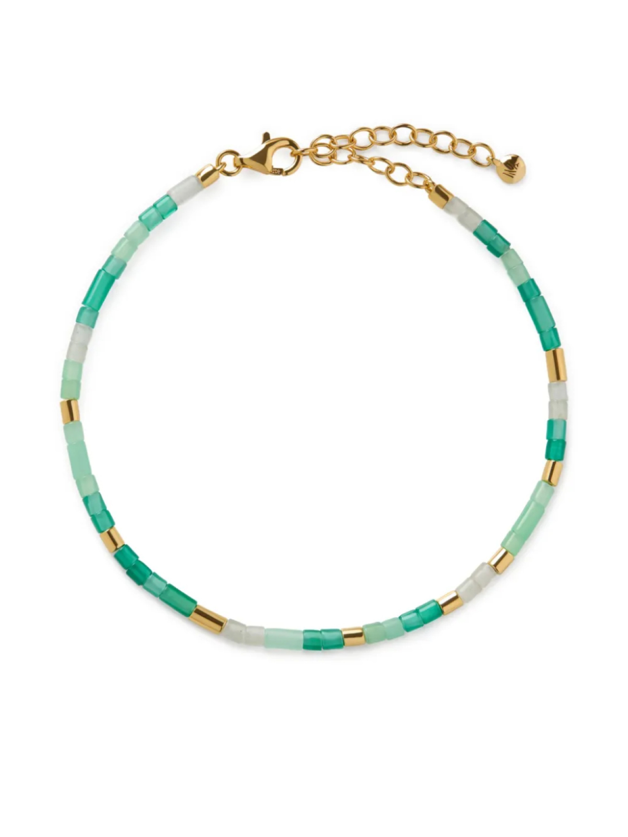 

Monica Vinader браслет Delphi Multi Gemstone, зеленый