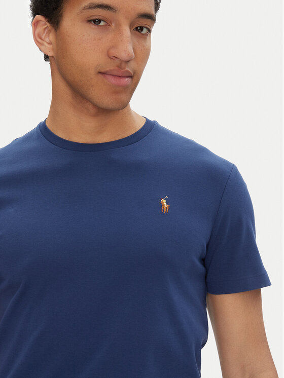 Футболка облегающего кроя на заказ 710740727092 Polo Ralph Lauren, синий — фото 4