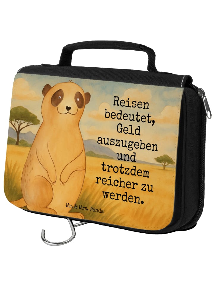 

Mr. & Mrs. Panda Косметичка с изображением суриката и надписью белого цвета