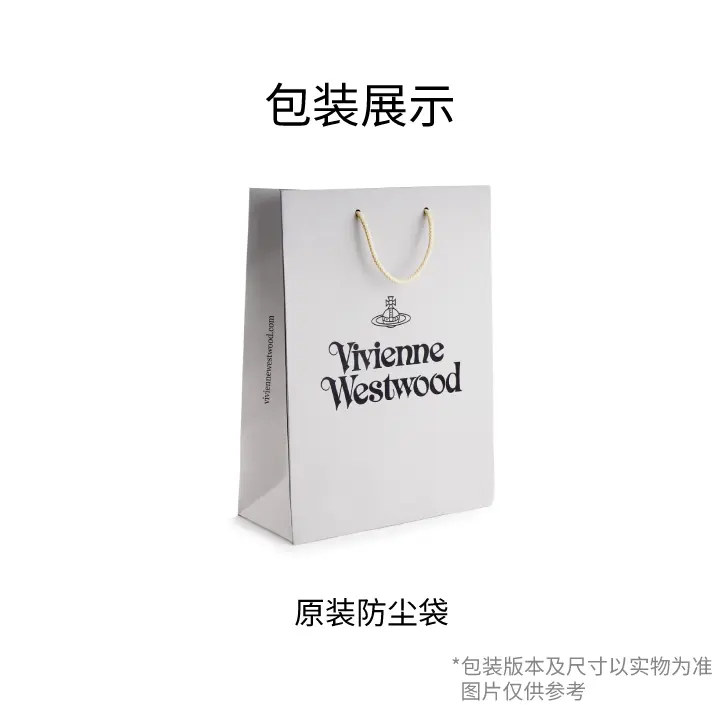 Мини-поясная сумка Vivienne Westwood из телячьей кожи черная женская — фото 4