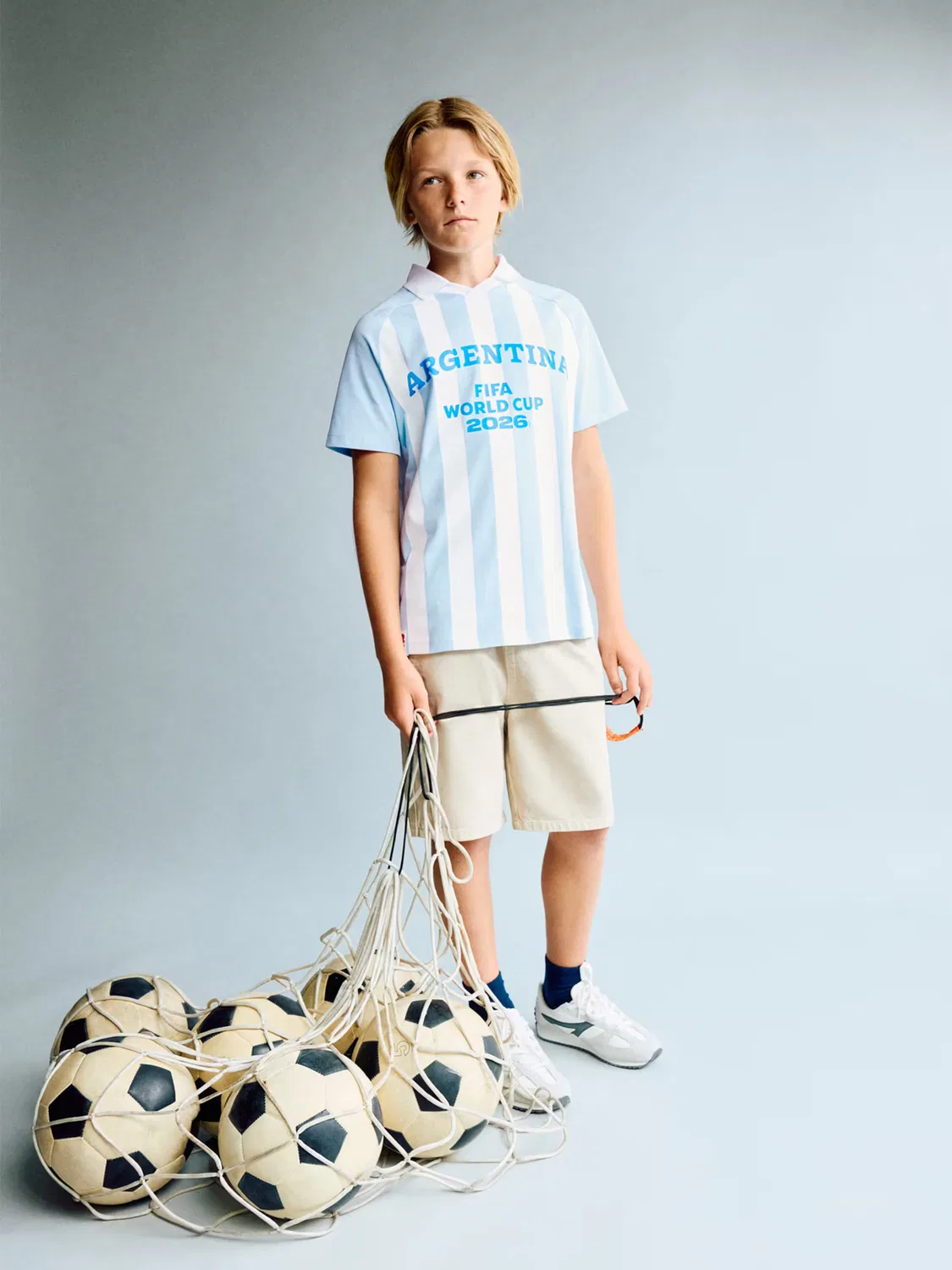 Футболка Mango Kids, голубой — фото 4