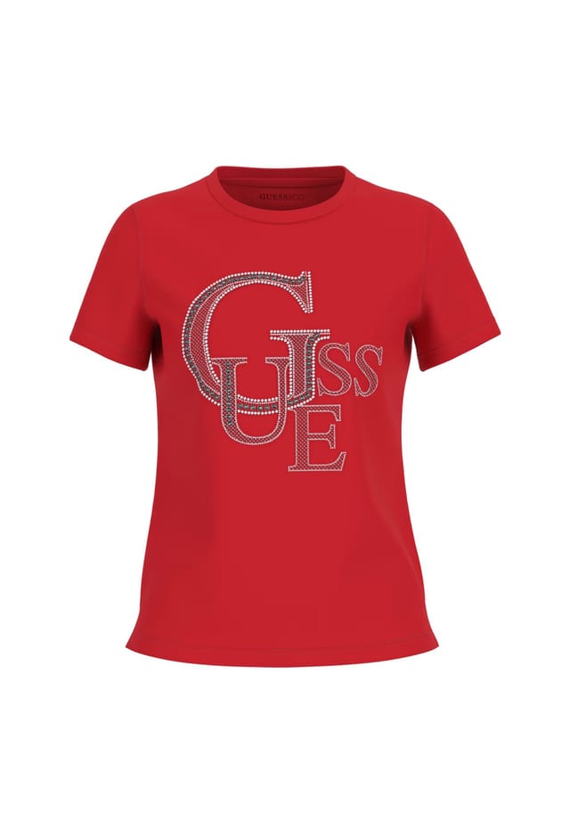 

Футболка с коротким рукавом с заклепками Guess, красный