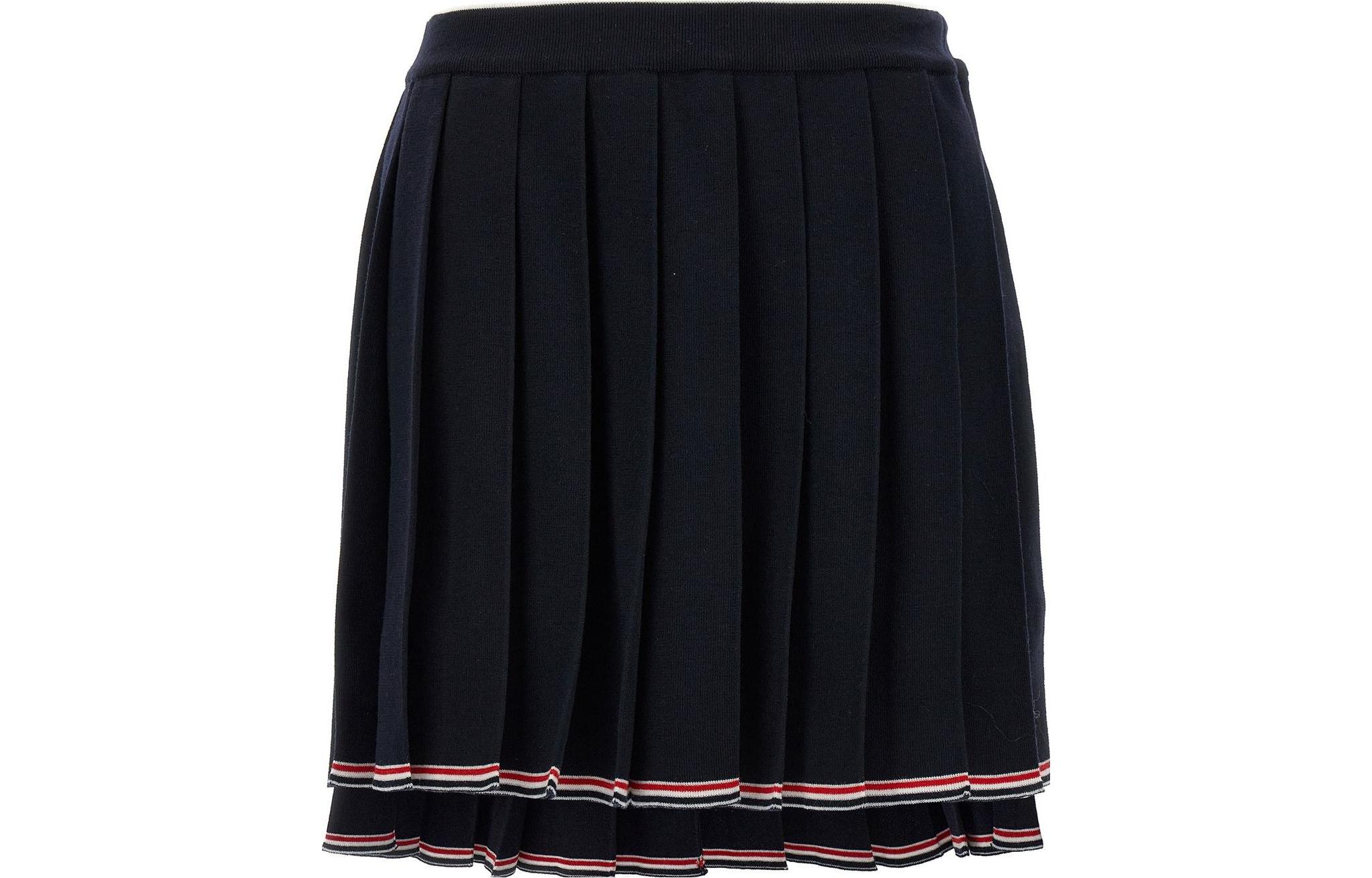 

Плиссированная юбка full needle THOM BROWNE, синий