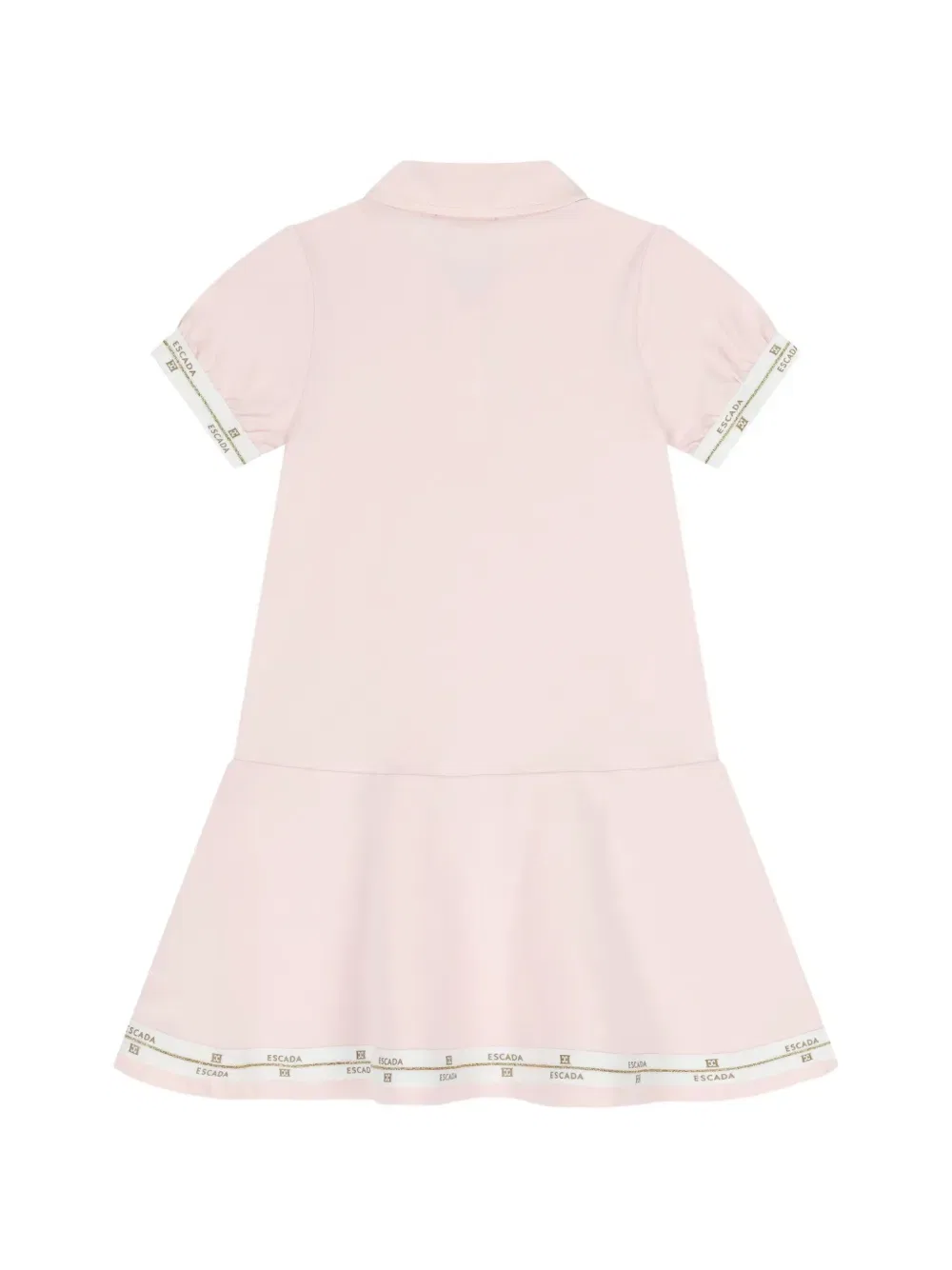 Платье с логотипом и отделкой Escada Kids, розовый — фото 2