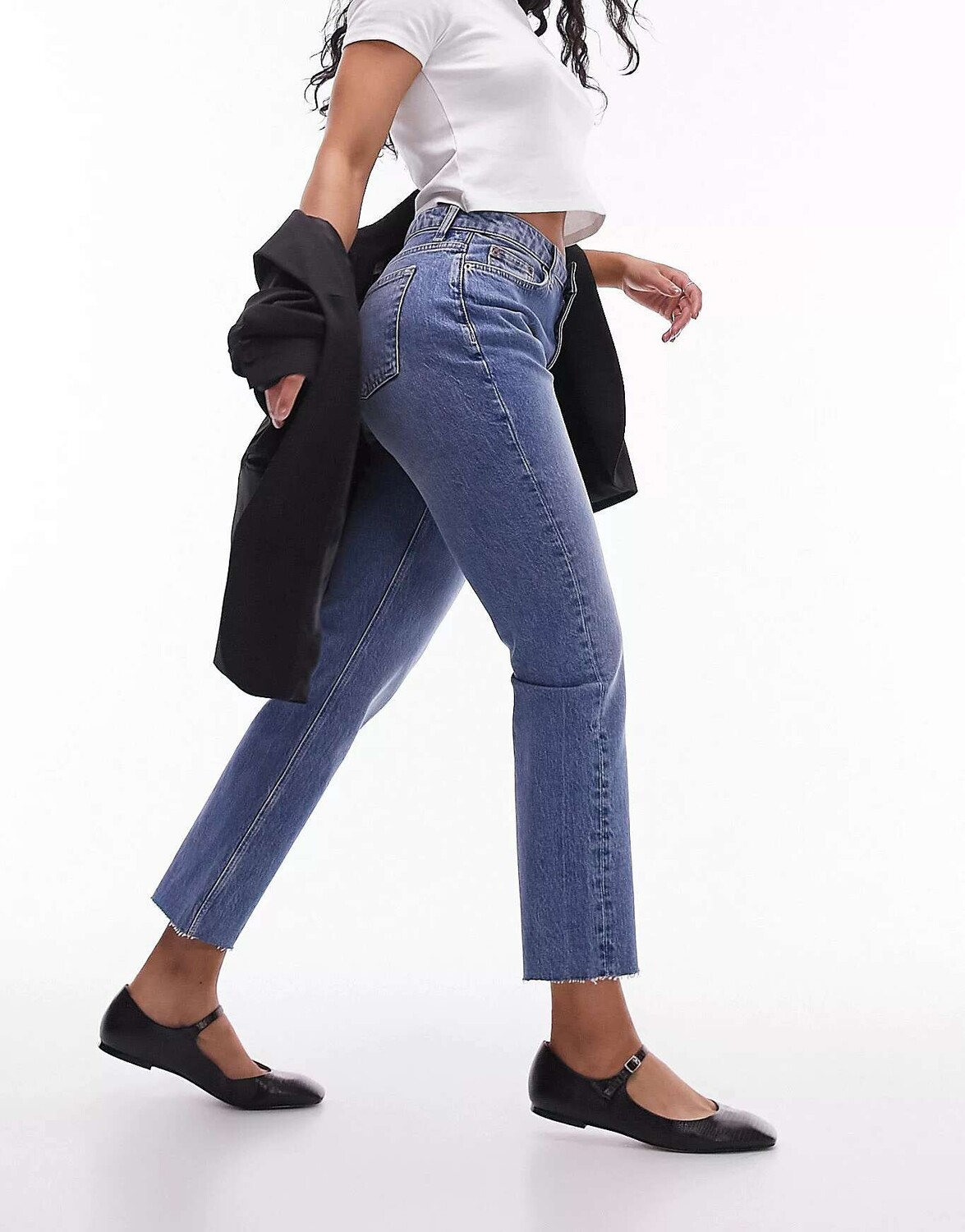 

Синие прямые джинсы Topshop