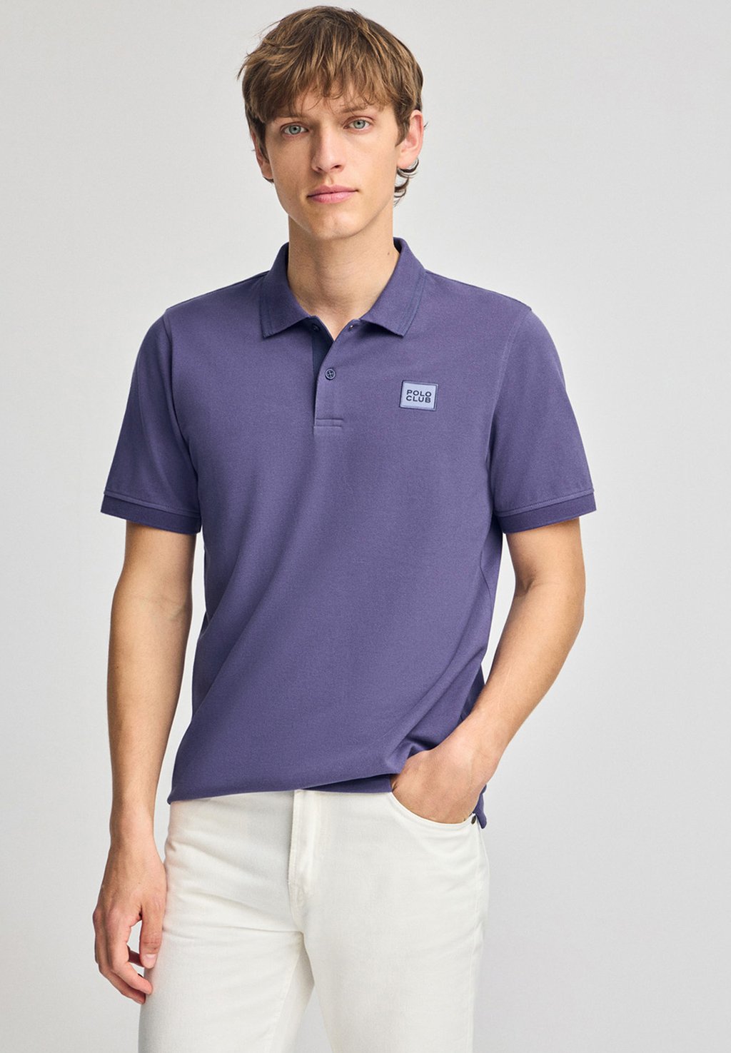 

Поло SHORT SLEEVE PATCH Polo Club, темно-фиолетовый