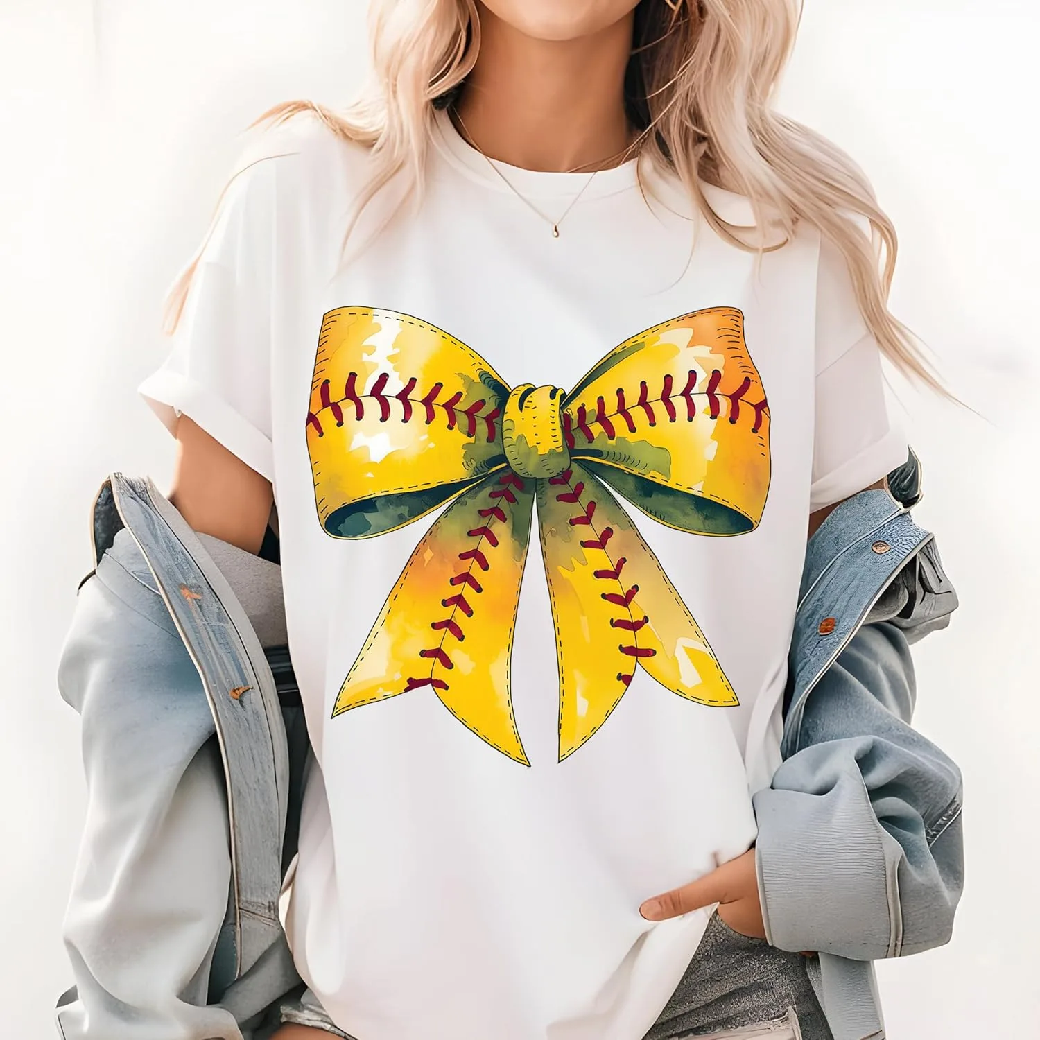 Футболка для мамы бейсболистки, Coquette Softball Tee — фото 3