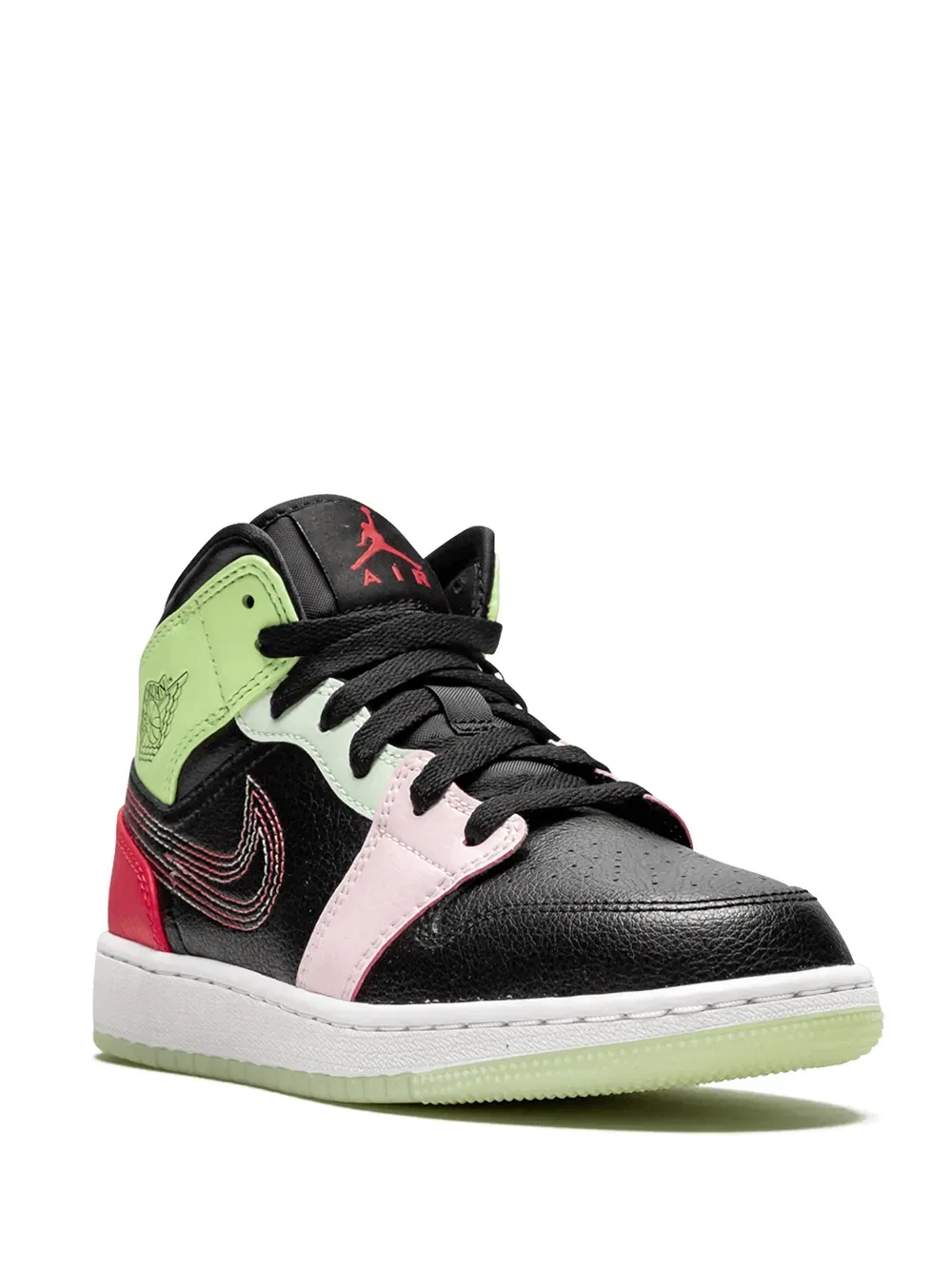 Кроссовки Air Jordan 1 Mid SE Jordan Kids, черный — фото 2