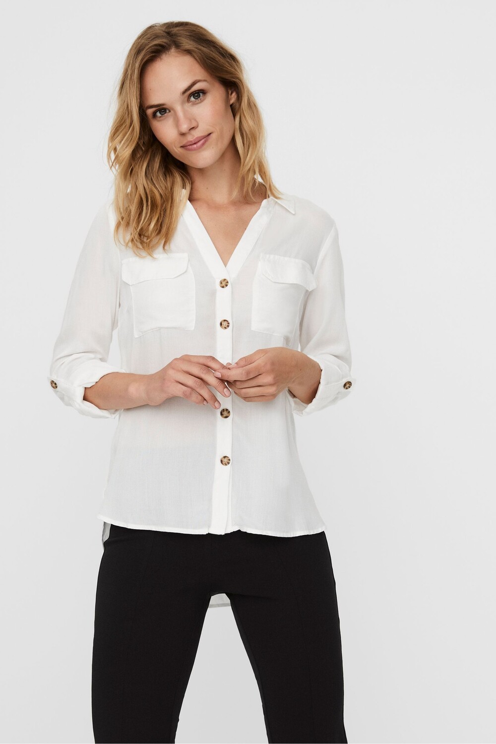 

Кнопка рубашка Vero Moda, белый