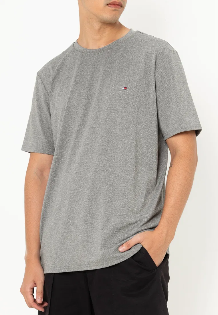 Футболка с коротким рукавом, пике, Tommy Hilfiger, серый