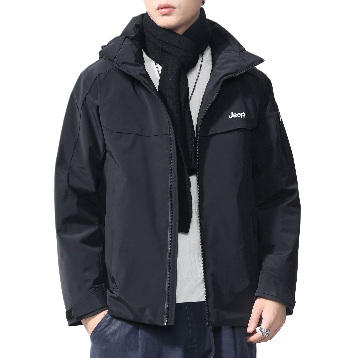 

Пуховик Leisure Collection Unisex Jeep, черный