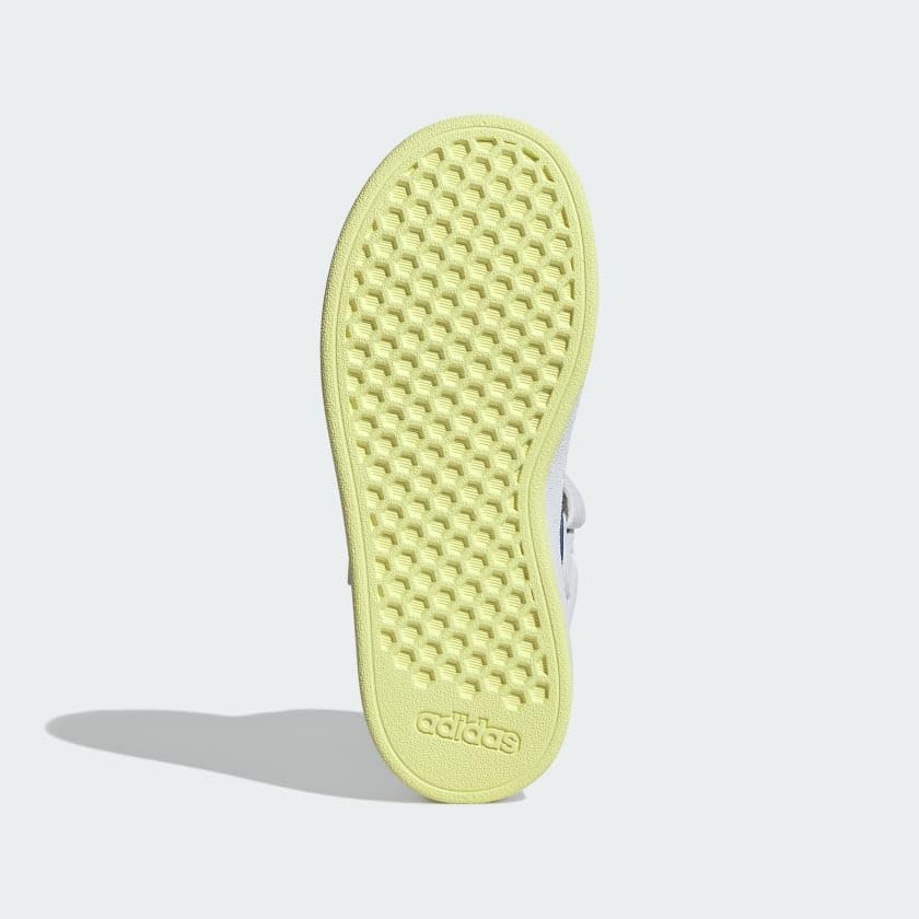 Детские кроссовки adidas Grand Court Mid Top унисекс, белый/синий/желтый — фото 3