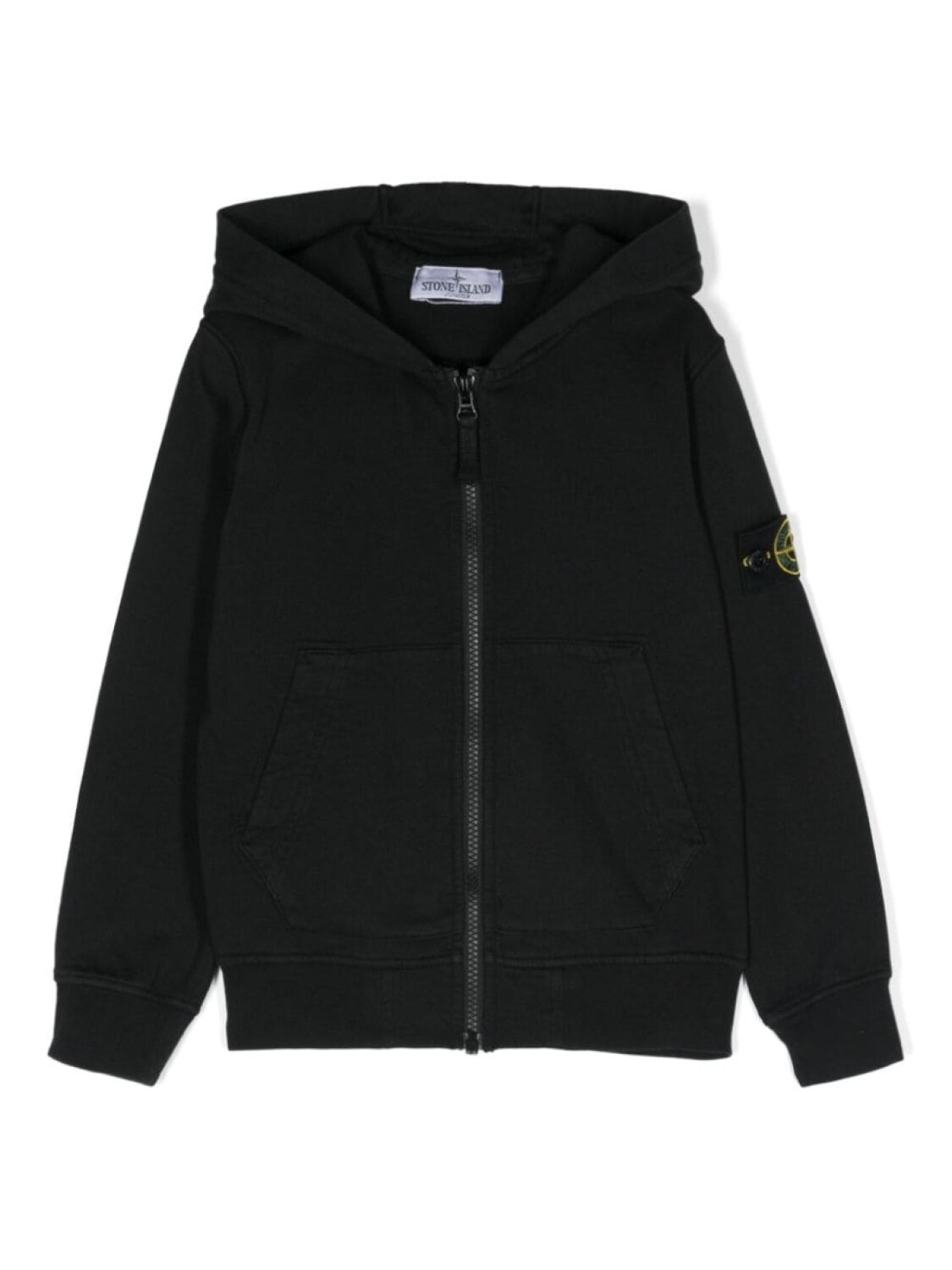 

Stone Island Junior куртка с капюшоном и нашивкой Compass, черный