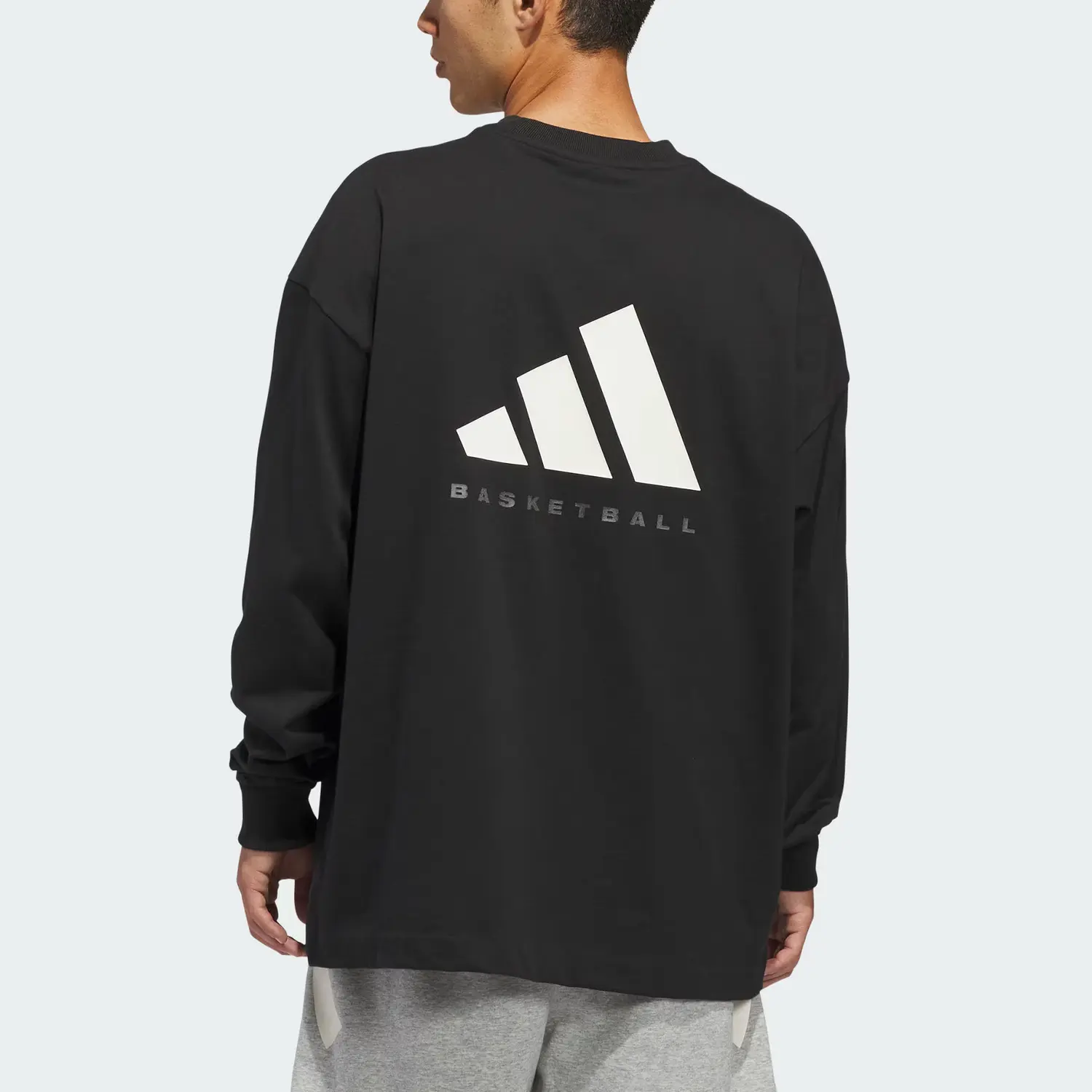 Баскетбольная футболка унисекс Adidas, черный/jade белый — фото 4