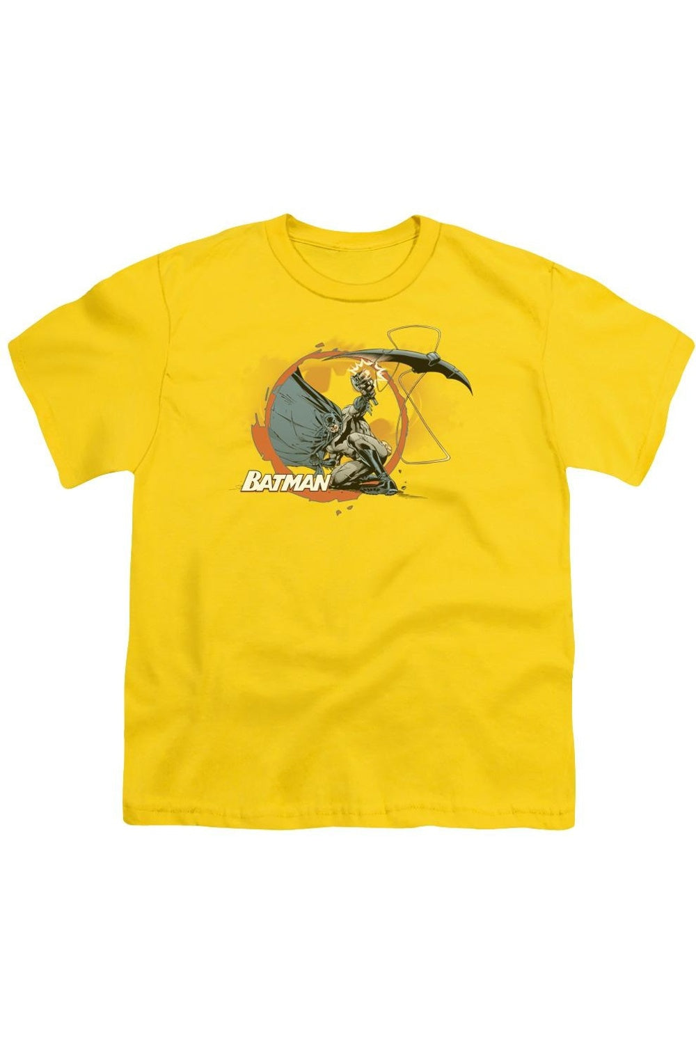 

Футболка с коротким рукавом для детей с принтом "Бэтранг" Batman Gildan, желтый