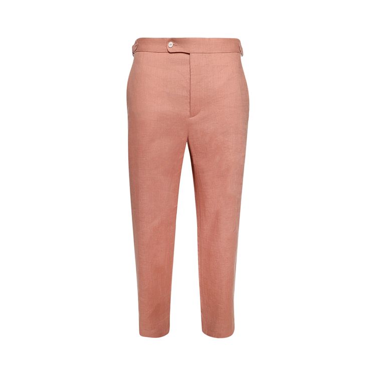 

Брюки Bode Lightweight Linen Side Buckle Trousers 'Pink', розовый