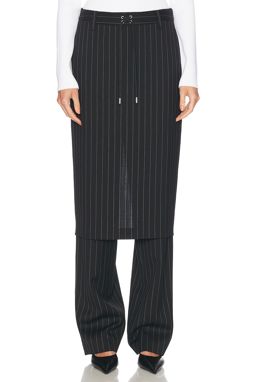 

Юбка-брюки с тонкой полоской Jean Paul Gaultier, Black & White