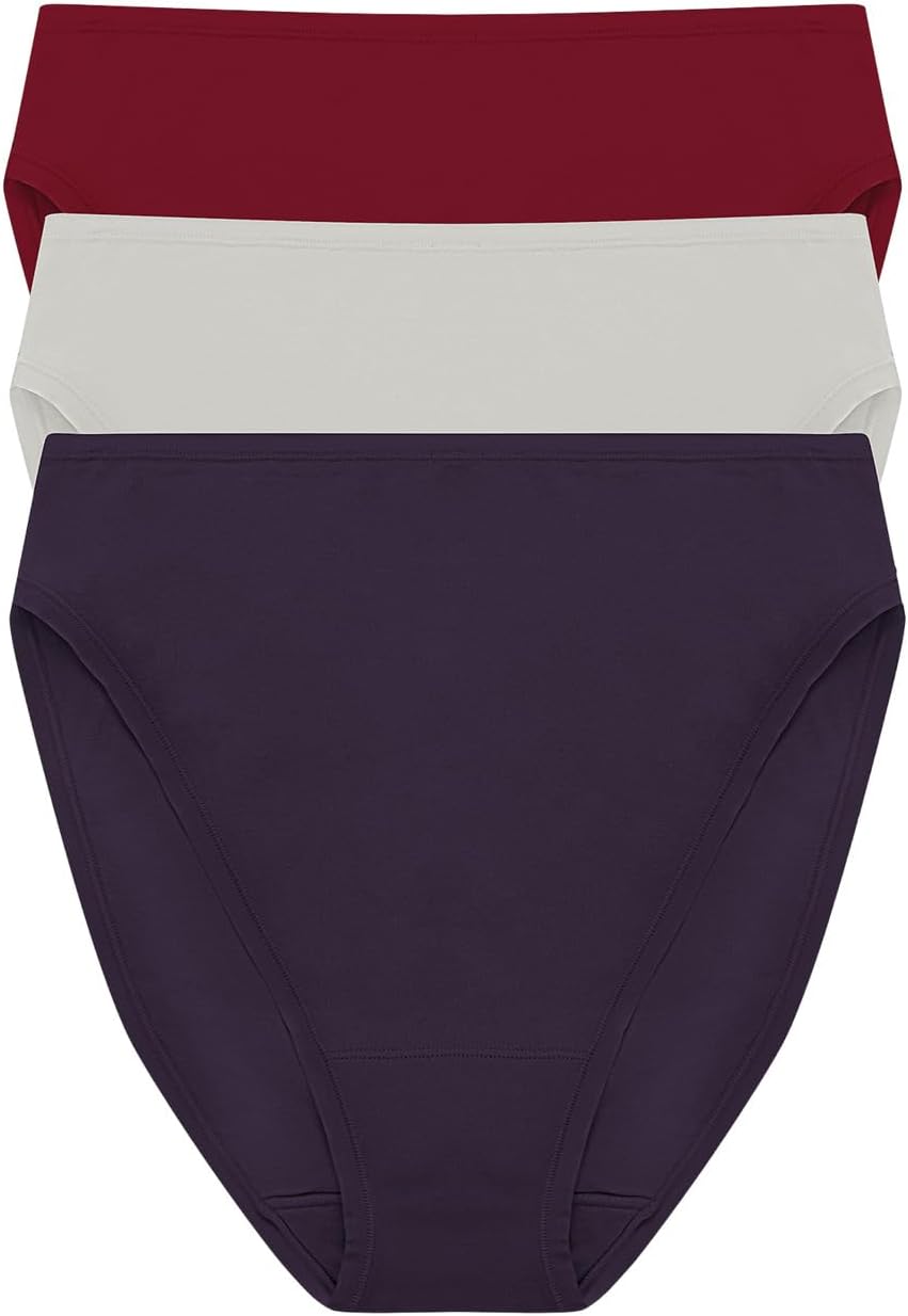 

Женские трусы-слипы Bliss Bare Cotton с высоким вырезом, 3 шт. Natori, Purple Dusk/Smoky/Dark Red