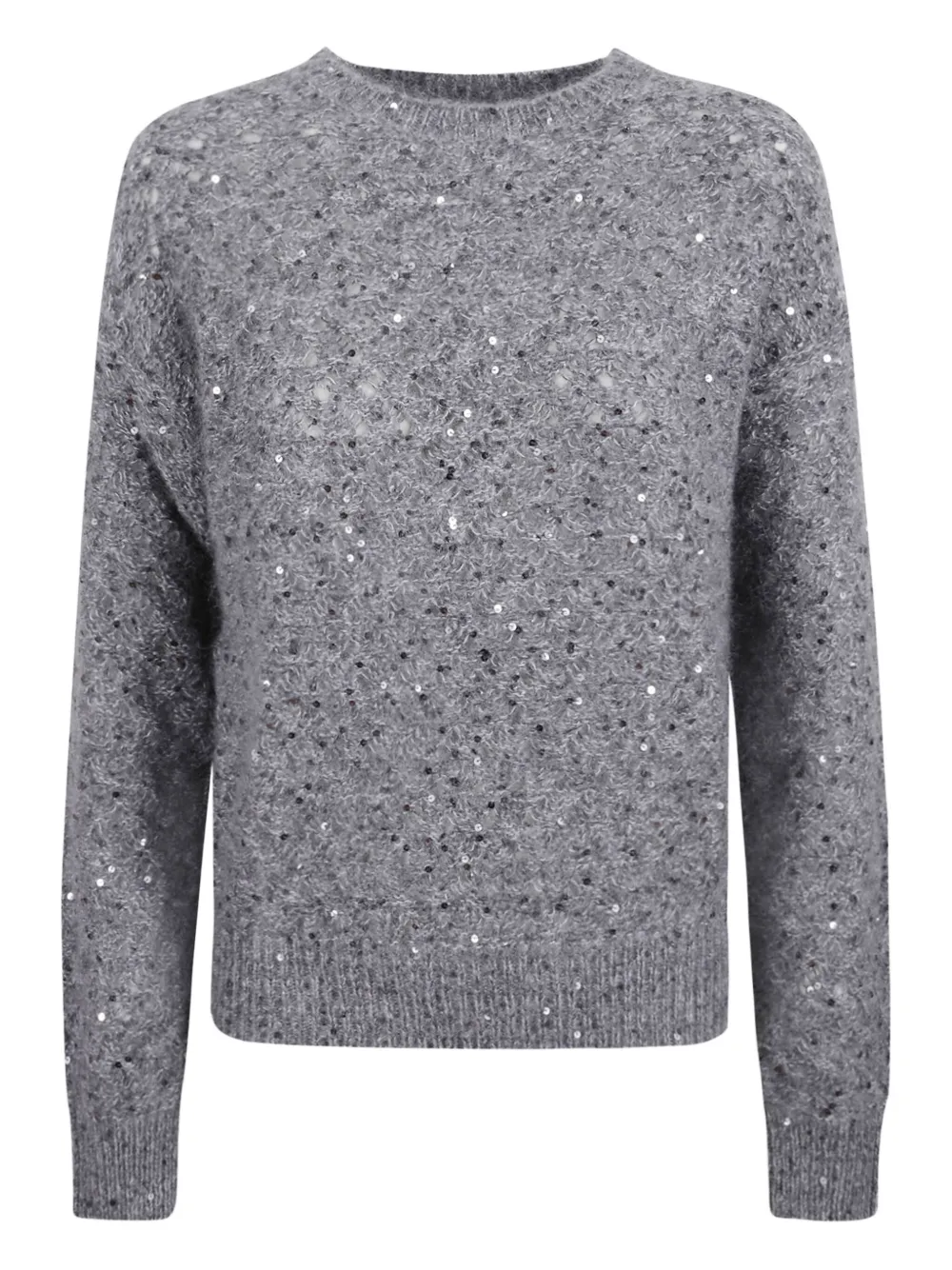 

Свитер с украшением из пайеток Moorer, серый