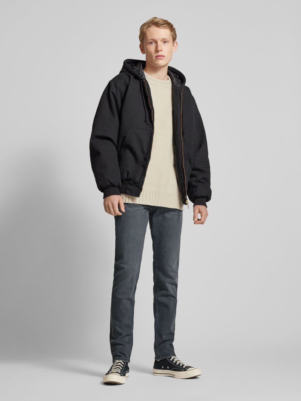 

Зауженные джинсы с 5 карманами, модель «SPIKE» Pepe Jeans, темно-серый