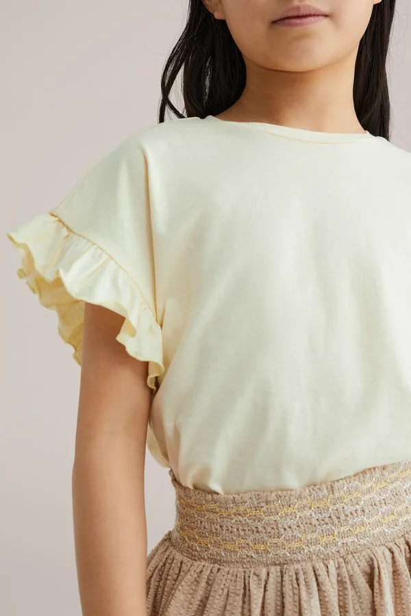 Простая футболка We Fashion, Light Yellow — фото 2