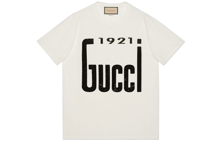 

Футболка с принтом «1921» GUCCI, Ecru