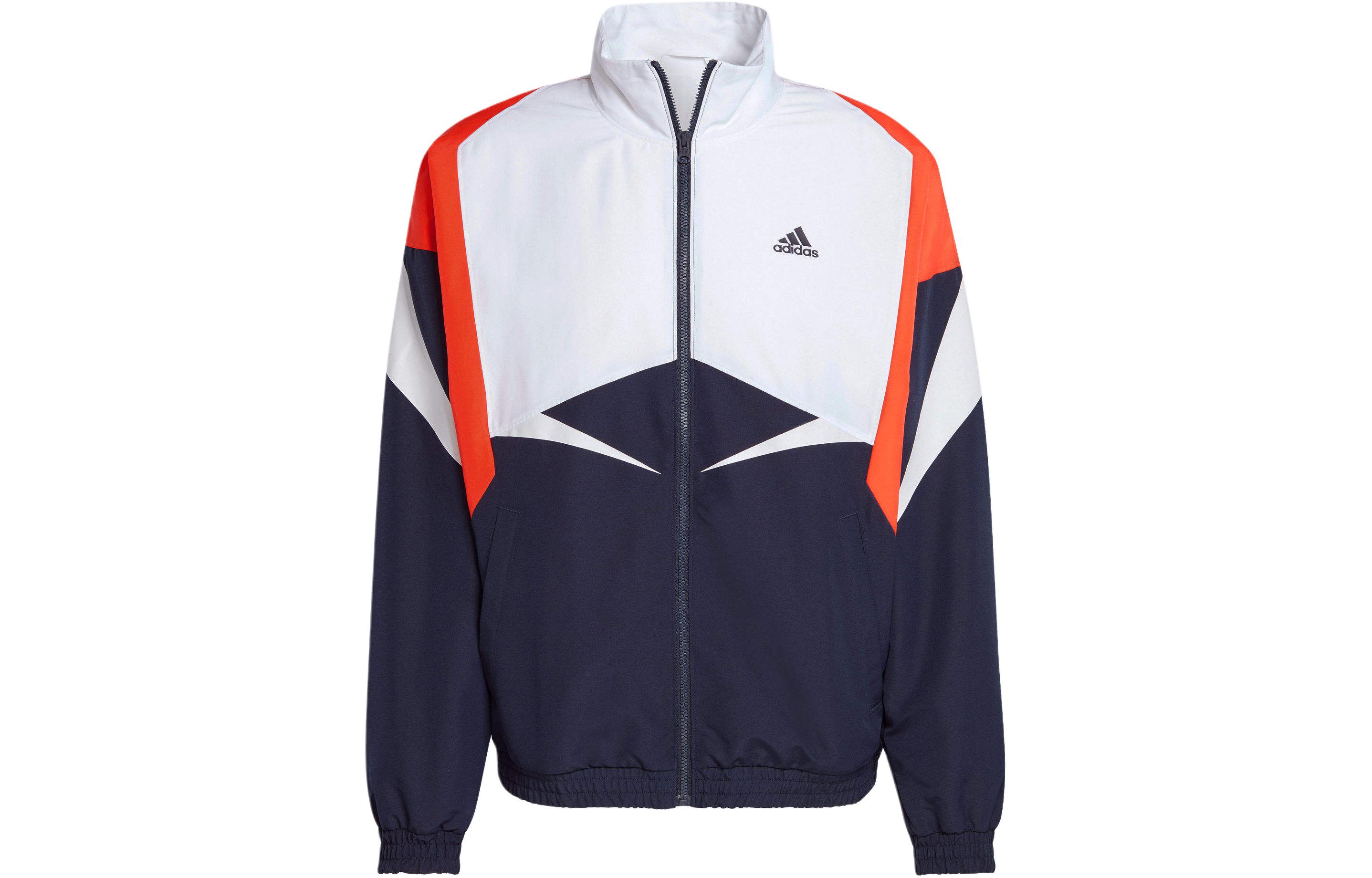 Цветной спортивный перформанс куртка мужская синяя черная Adidas — фото 2