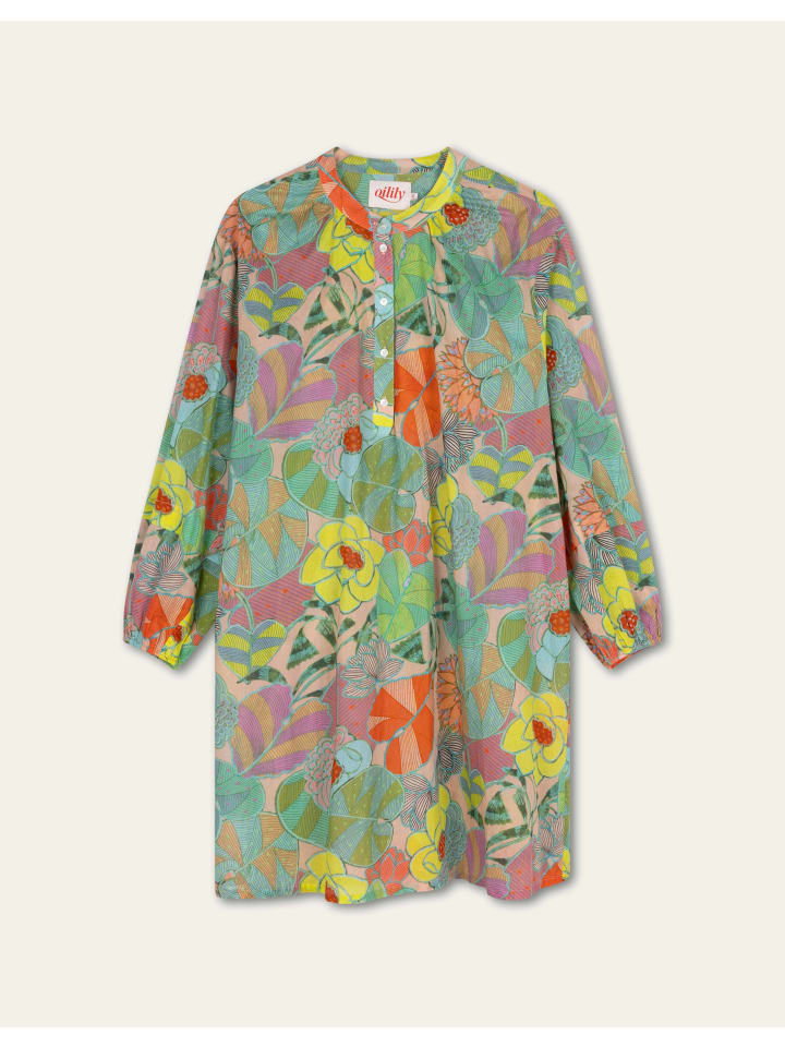 

Oilily Платье «Драконий фрукт» розового цвета