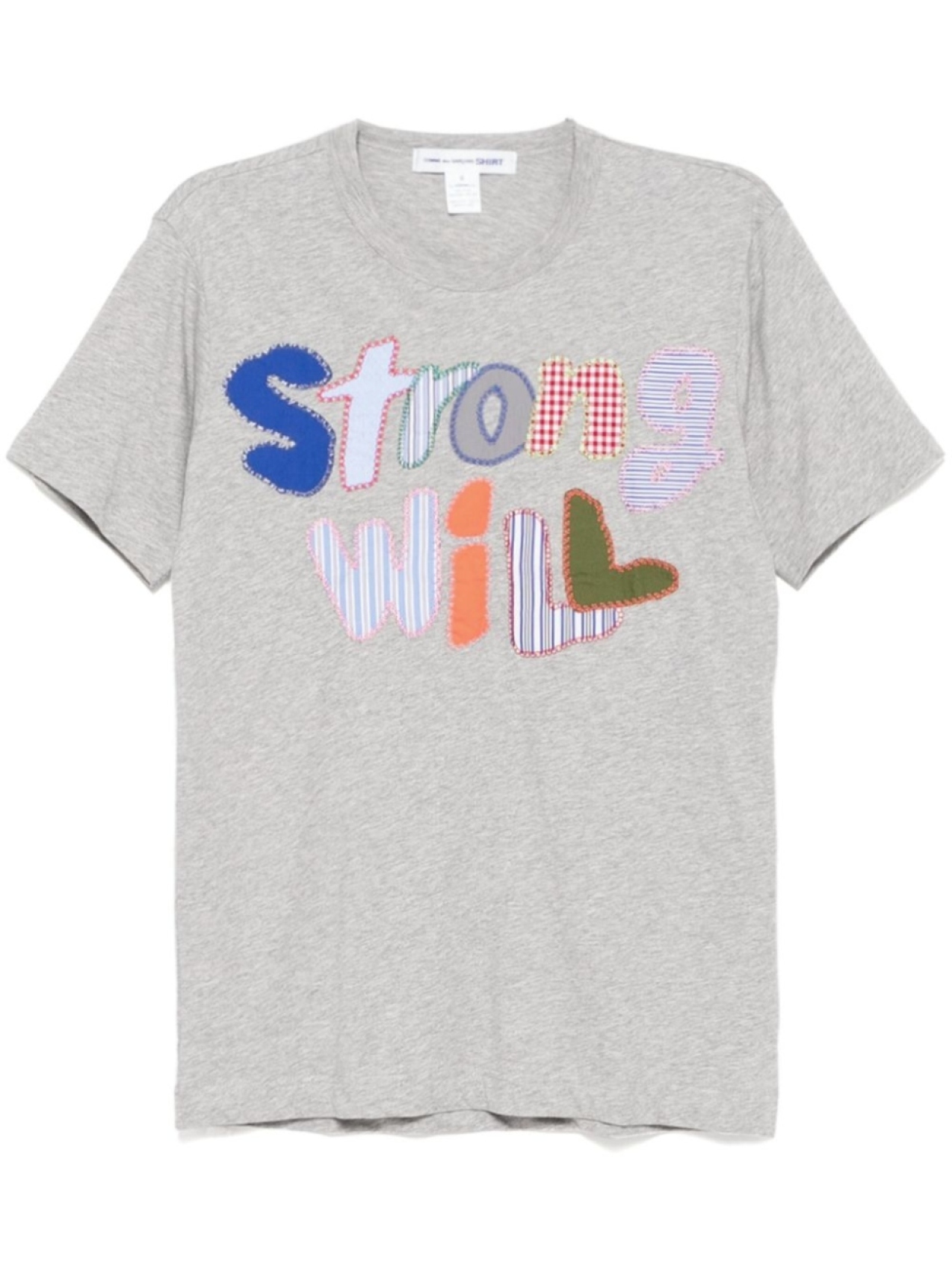 

Comme Des Garçons Shirt футболка в технике пэчворк, серый