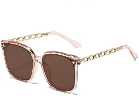 

Квадратные панк-солнцезащитные очки для женщин и мужчин, модные коричнево-черные солнцезащитные очки с защитой от УФ-излучения UV400, классические солнцезащитные очки MTZJH, Pink