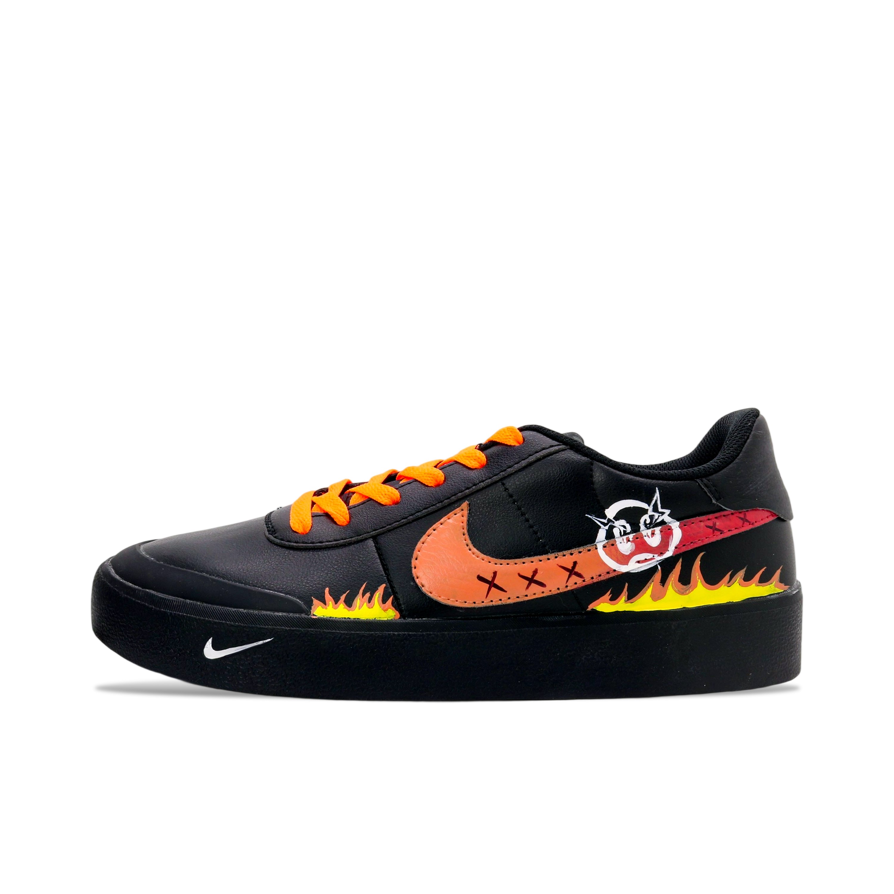 

Nike Кроссовки для скейтбординга Court Shot Fiery Graffiti, износостойкие, низкие, мужские, черные, красные, оранжевые