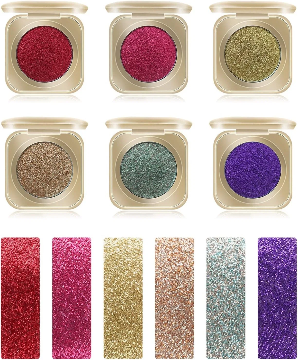 Тени для век Glitter Eye Shadow, мультиколор, без бренда, 10 шт, 40 г — фото 4