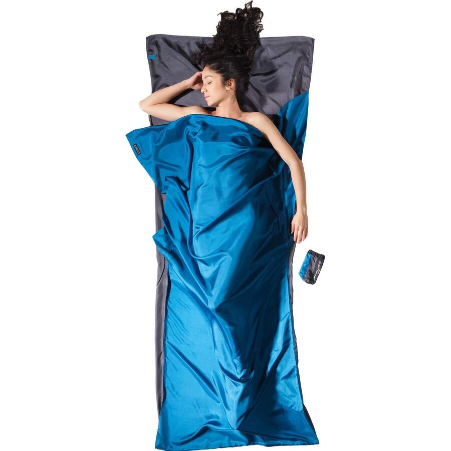 

COCOON Шелковый спальный мешок Silk TravelSheet rhino-cornflower