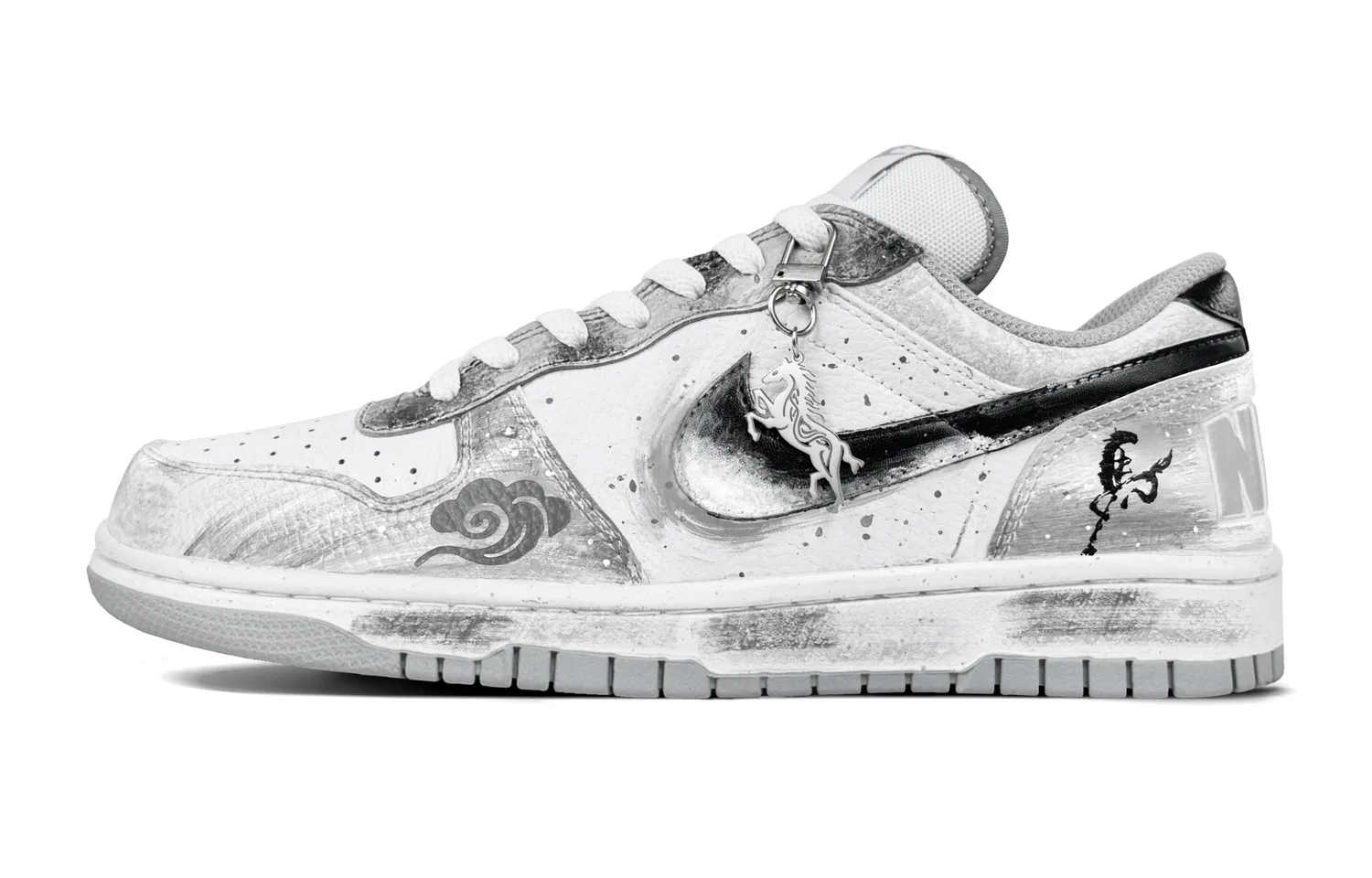 Скетбординг кеды Nike Big Low серый — фото 3