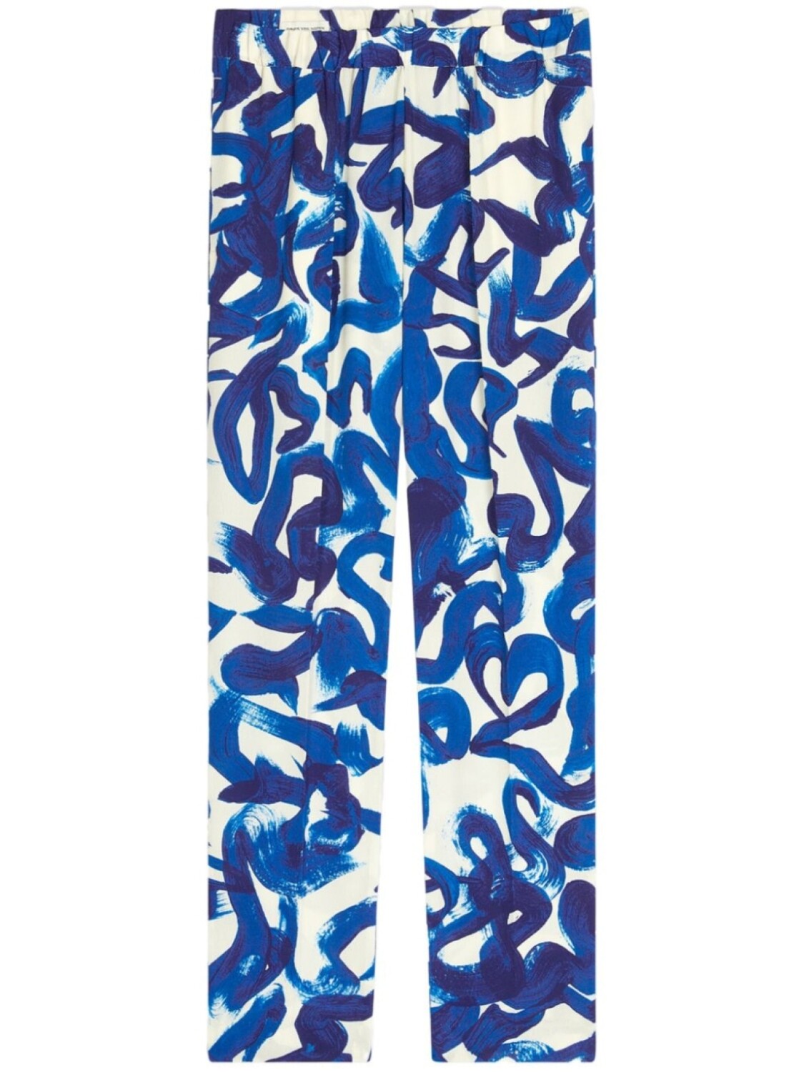 

DRIES VAN NOTEN узкие брюки с абстрактным принтом, белый