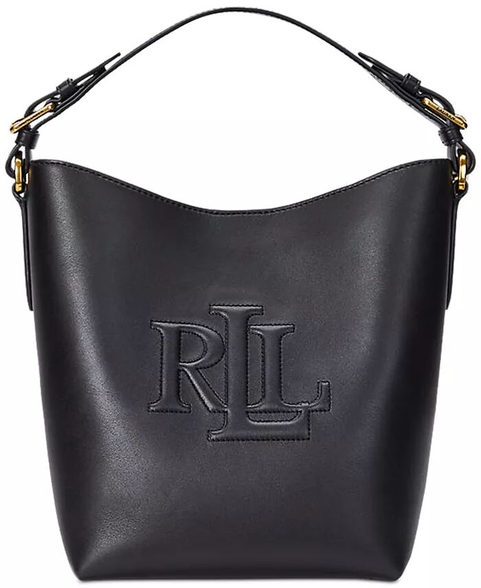 

Кожаная сумка-ведро Witley среднего размера Lauren Ralph Lauren, черный