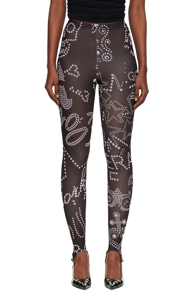 

Vaquera Черные леггинсы со стразами