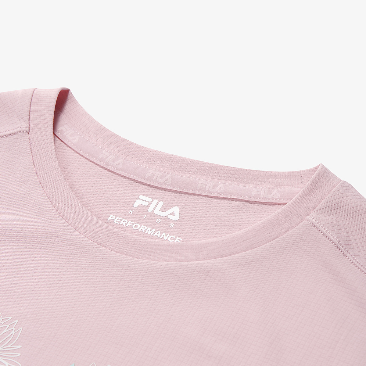 Футболка smoke для подростков FILA KIDS, розовый — фото 4
