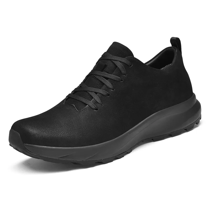 PEHL Top Grain Cow Leather Abrasion Resistant Height Increasing Cushioning, Black Matte — фото 3