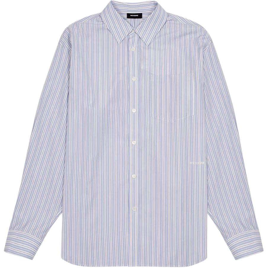 

WE11DONE Рубашка мужская светло-голубая Moderate Straight Fit