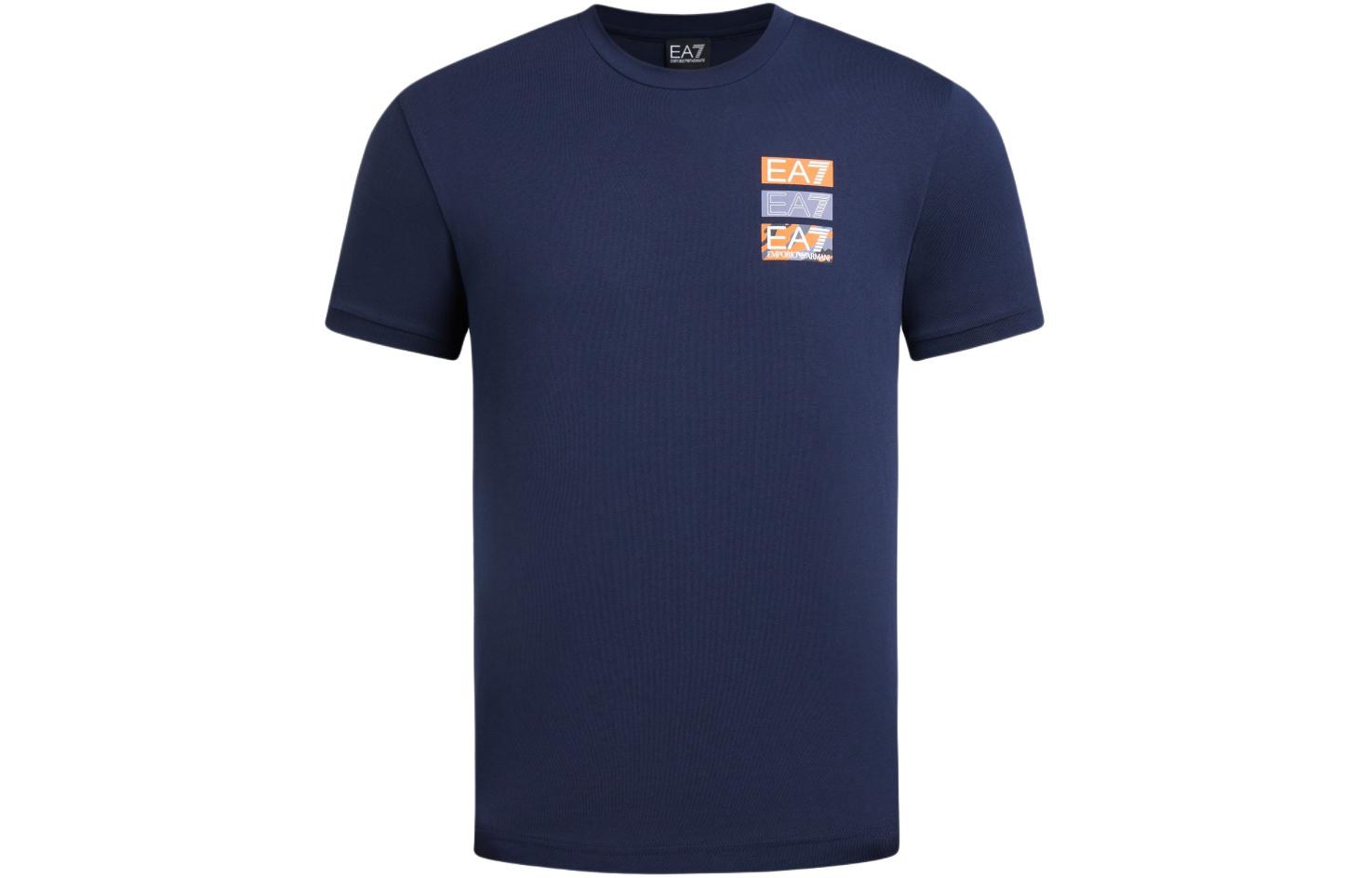 EMPORIO ARMANI EA7 SS24 T Shirt Men's Blue — фото 3