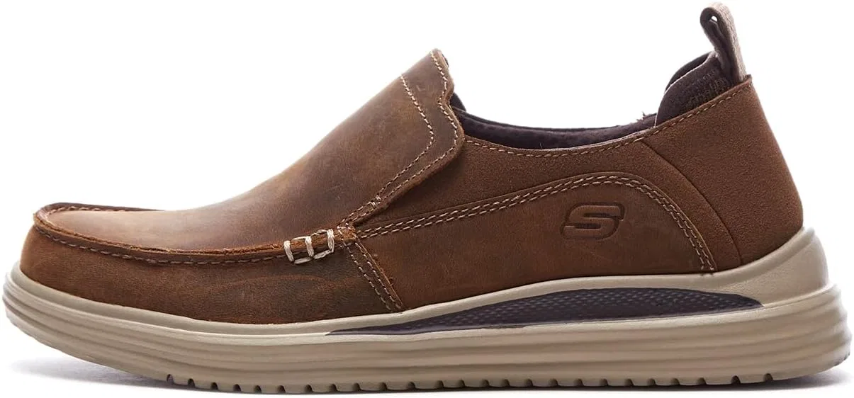 Проверенные мужские кроссовки Skechers Relander, Dark Brown Leather