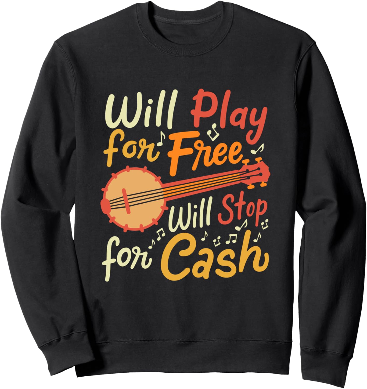 

Забавные цитаты о банджо. Играй Остановись за наличные. Толстовка Banjo Lover'S T-Shirts And Giveaways, черный