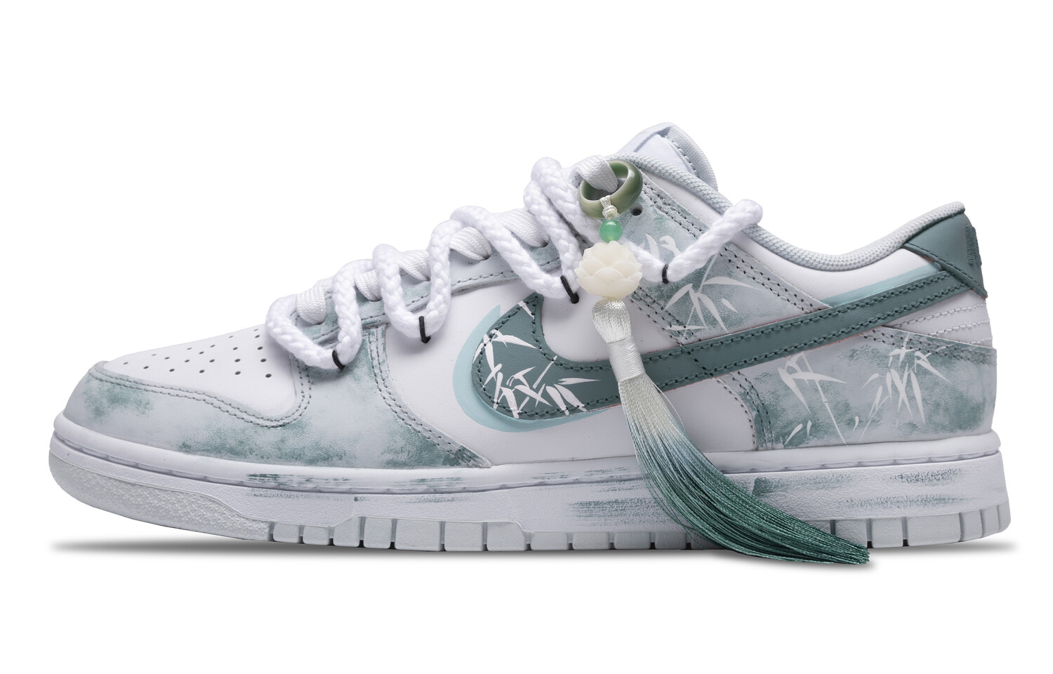 

Кроссовки для скейтбординга Dunk унисекс с низким верхом, белый/зеленый Nike