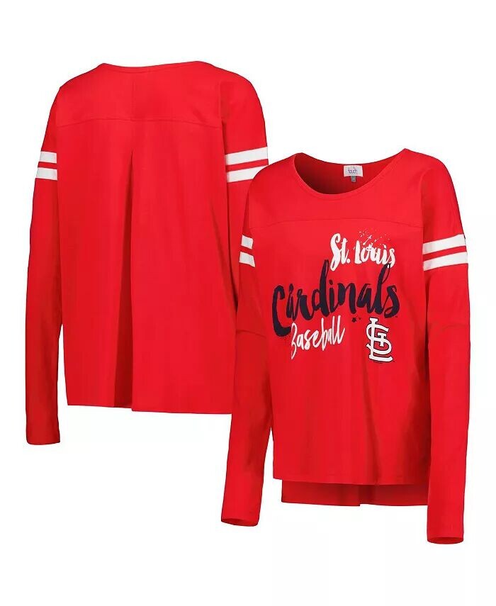 

Красная женская футболка с длинным рукавом St. Louis Cardinals Free Agent Touch