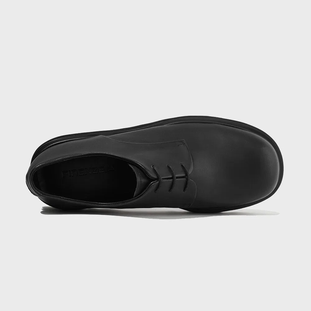Мужские матовые чёрные дерби Firenze.A Vibram Vi-Lite с двойной подошвой — фото 4